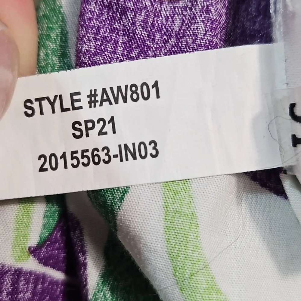 J. Crew 100% Cotton Vibrant Multi-Color Floral Puff Sleeve Ruffle Hem Dress - Picture 15 of 16